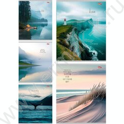 Тетрадь  48л клетка "Природный микс-1" ассорти NEW | Фото 1