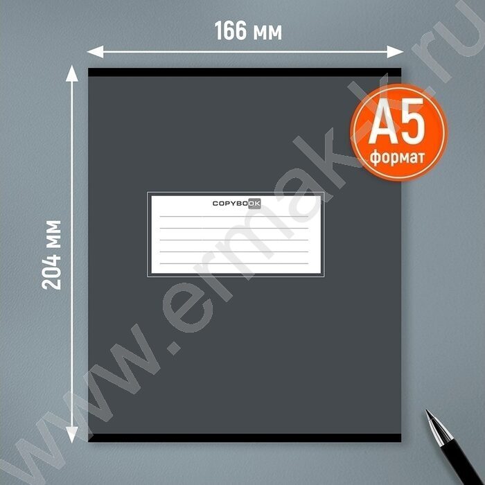 Тетрадь  48л клетка "Серая классика-1" ассорти NEW | Фото 2