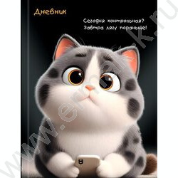 Дневник 1-11кл. /тв.обл./глянец/лен "Смешной котик" NEW | Фото 1