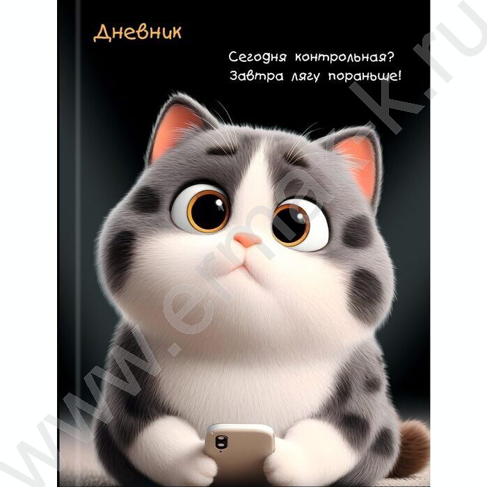 Дневник 1-11кл. /тв.обл./глянец/лен "Смешной котик" NEW | Фото 1