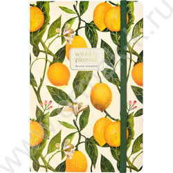 Еженедельник н/дат А5 72л Flora.Paradise.Lemons линейка,на резинке,ляссе NEW | Фото 2