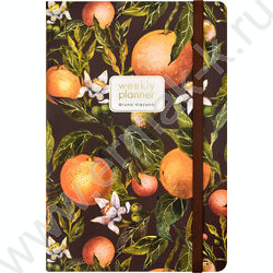 Еженедельник н/дат А5 72л Flora.Paradise.Oranges линейка,на резинке,ляссе NEW | Фото 2