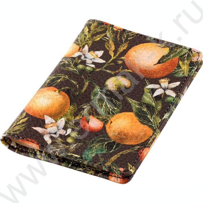 Обложка д/паспорта Flora.Paradise.Oranges /экокожа NEW | Фото 2