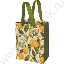 Пакет подарочный бумажный 18*23*10см Flora.Paradise.Lemons NEW | Фото 1