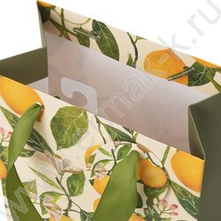 Пакет подарочный бумажный 18*23*10см Flora.Paradise.Lemons NEW | Фото 2