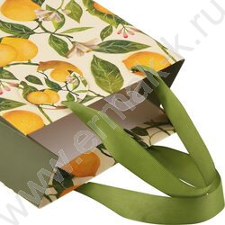 Пакет подарочный бумажный 18*23*10см Flora.Paradise.Lemons NEW | Фото 4