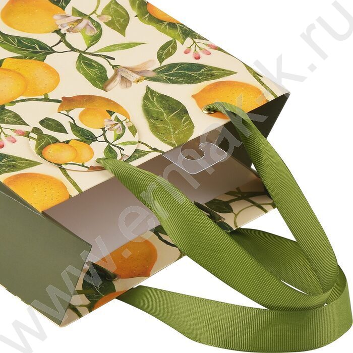 Пакет подарочный бумажный 18*23*10см Flora.Paradise.Lemons NEW | Фото 4