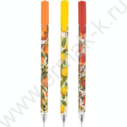 Ручка гелевая черная 0,38мм "UniWrite.Flora.Paradise" /корпус SOFT TOUCH NEW | Фото 1