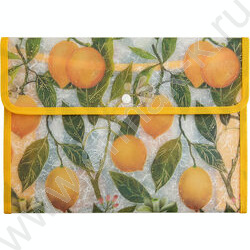 Папка-конверт с окантовкой на кнопке Flora.Paradise.Лимоны NEW | Фото 1