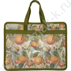 Папка-портфель на молнии А4 Flora.Paradise.Oranges NEW | Фото 1