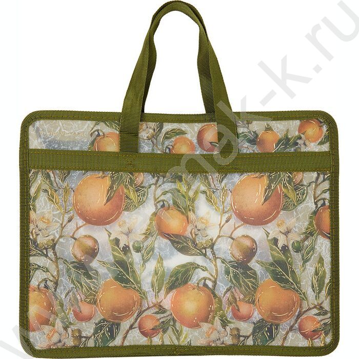 Папка-портфель на молнии А4 Flora.Paradise.Oranges NEW | Фото 1