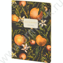Тетрадь  40л клетка "Flora.Paradaise.Oranges" 70 г/м2 бежевая бумага NEW | Фото 1