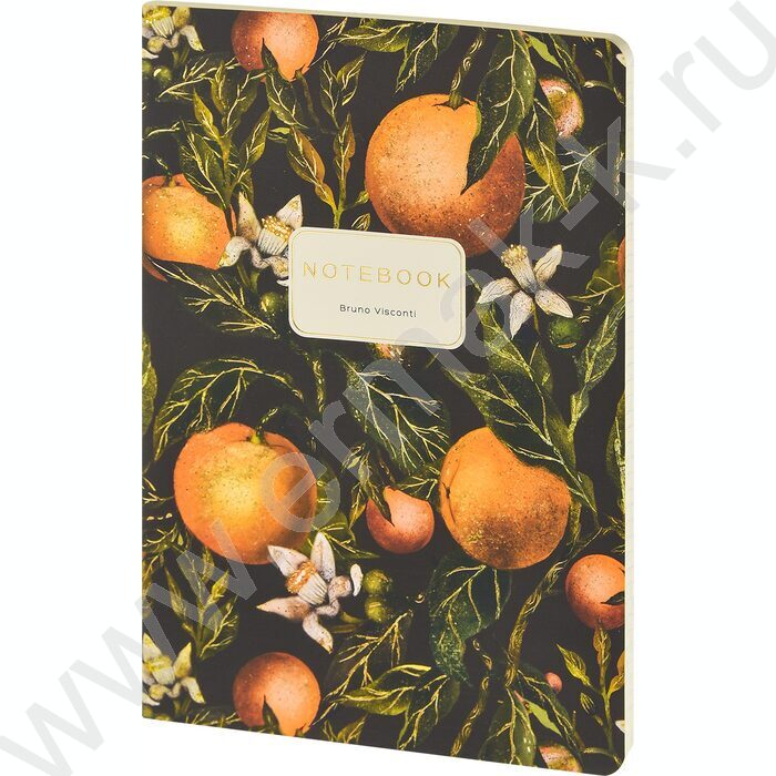 Тетрадь  40л клетка "Flora.Paradaise.Oranges" 70 г/м2 бежевая бумага NEW | Фото 1