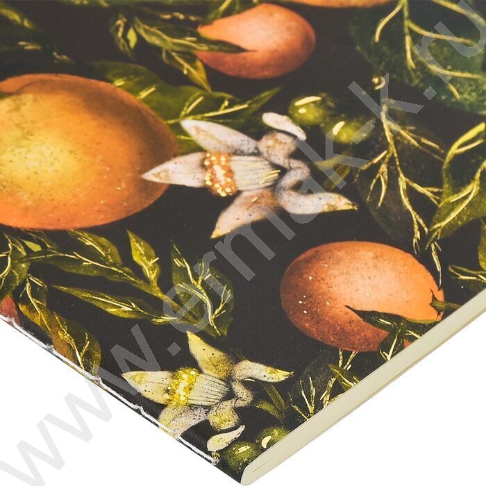 Тетрадь  40л клетка "Flora.Paradaise.Oranges" 70 г/м2 бежевая бумага NEW | Фото 7