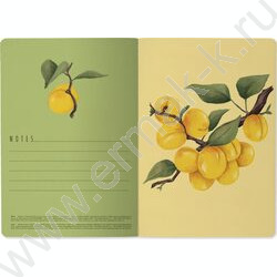 Тетрадь  40л клетка "Flora.Paradaise.Абрикосы" 70 г/м2 бежевая бумага NEW | Фото 6