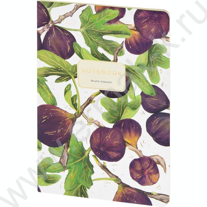 Тетрадь  40л клетка "Flora.Paradaise.Инжир" 70 г/м2 бежевая бумага NEW | Фото 1