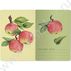 Тетрадь  40л клетка "Flora.Paradaise.Яблоки" 70 г/м2 бежевая бумага NEW | Фото 3