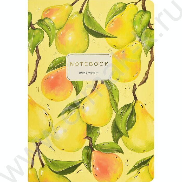 Тетрадь  40л клетка "Flora.Paradaise.Груши" 70 г/м2 бежевая бумага NEW | Фото 2