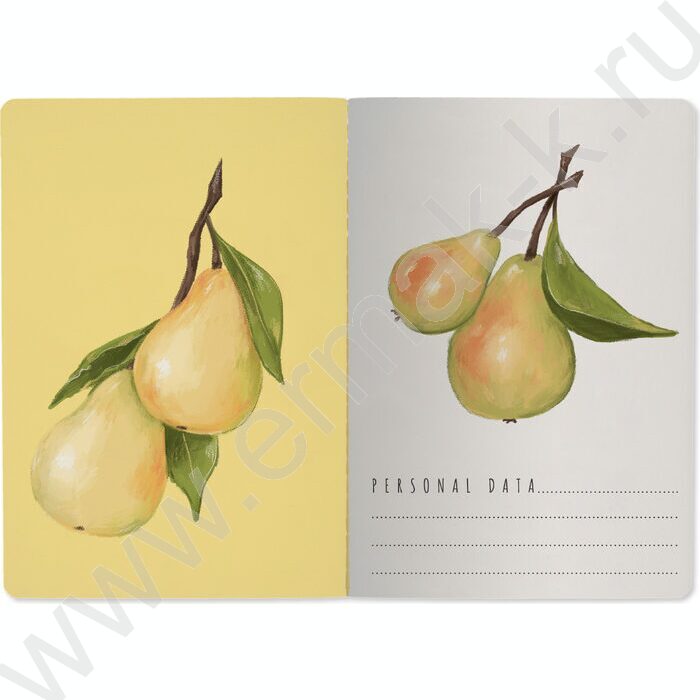 Тетрадь  40л клетка "Flora.Paradaise.Груши" 70 г/м2 бежевая бумага NEW | Фото 3