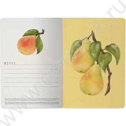 Тетрадь  40л клетка "Flora.Paradaise.Груши" 70 г/м2 бежевая бумага NEW | Фото 6