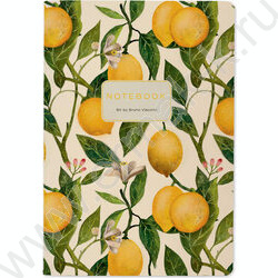 Тетрадь  40л линейка "Flora.Paradaise.Лимоны" 70 г/м2 бежевая бумага NEW | Фото 1