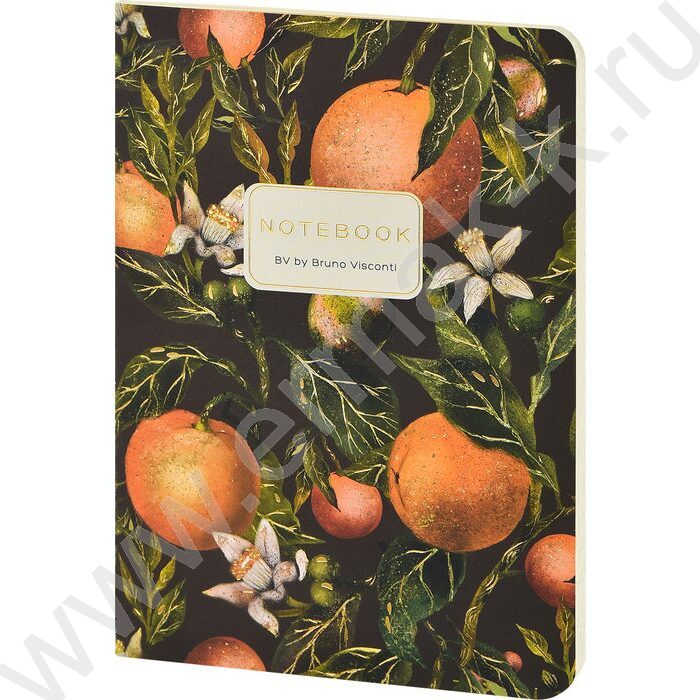 Тетрадь  32л А6 линейка "Flora.Paradaise.Oranges" 70 г/м2 бежевая бумага NEW | Фото 1