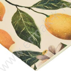 Тетрадь  32л А6 линейка "Flora.Paradaise.Лимоны" 70 г/м2 бежевая бумага NEW | Фото 6