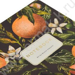 Тетрадь  60л клетка/спираль "Flora.Paradaise.Orange" 70 г/м2 бежевая бумага,мат.лам.Soft Touch,  NEW | Фото 4