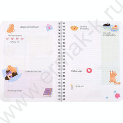 Личный дневник д/девочек А5 40л "Кошечка-фея" спираль NEW | Фото 8