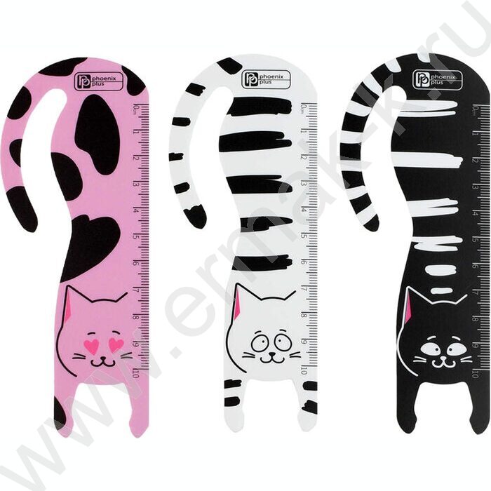 Закладка-линейка "Кошачья эстетика" 10см набор 3шт NEW | Фото 2