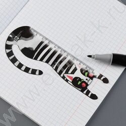 Закладка-линейка "Веселые коты" 10см набор 3шт NEW | Фото 5
