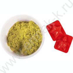 Кинетический песок с формочками-2шт, ведерко /желтый 500 гр NEW | Фото 2