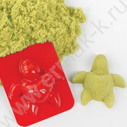 Кинетический песок с формочками-2шт, ведерко /желтый 500 гр NEW | Фото 5