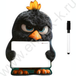 Доска магнитная c полем для рисования и письма + 1маркер,мел.бумага Опасный птенец/201*316мм NEW | Фото 1