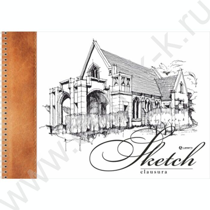 Скетчбук  35л 290*200 спираль сбоку "Клаузура" /тв.обл., офсетная бумага  160 г/кв.м NEW | Фото 1