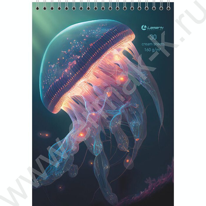 Скетчбук  30л А5 спираль сверху "Meduza" /твердая подложка, кремовая бумага  160г/кв NEW | Фото 1