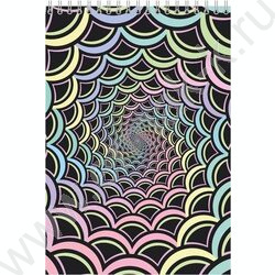 Скетчбук  40л А5 спираль сверху "Голография - 3D" /гологр. лам., твердая подложка, 100г/кв.м NEW | Фото 1