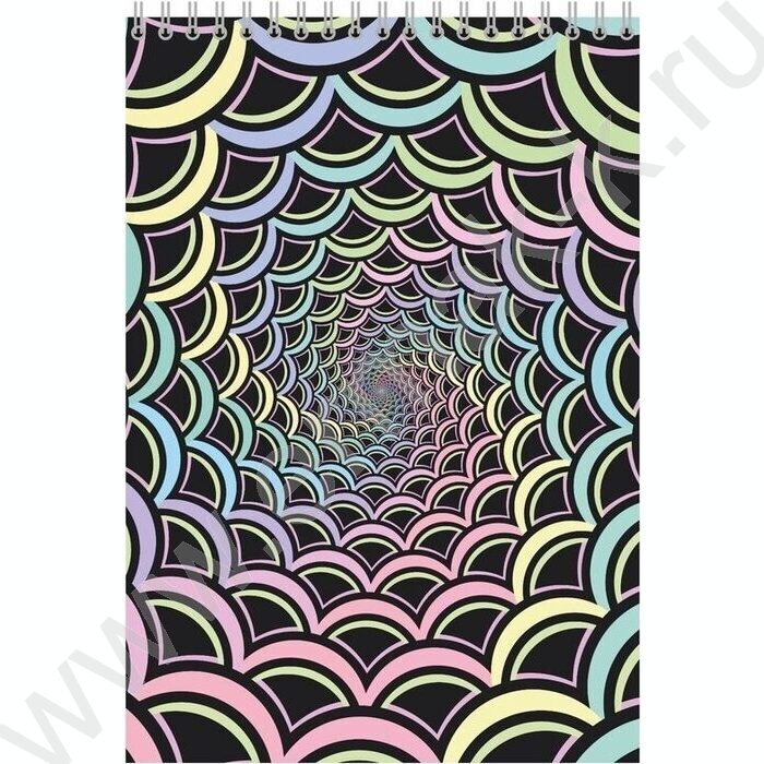 Скетчбук  40л А5 спираль сверху "Голография - 3D" /гологр. лам., твердая подложка, 100г/кв.м NEW | Фото 1