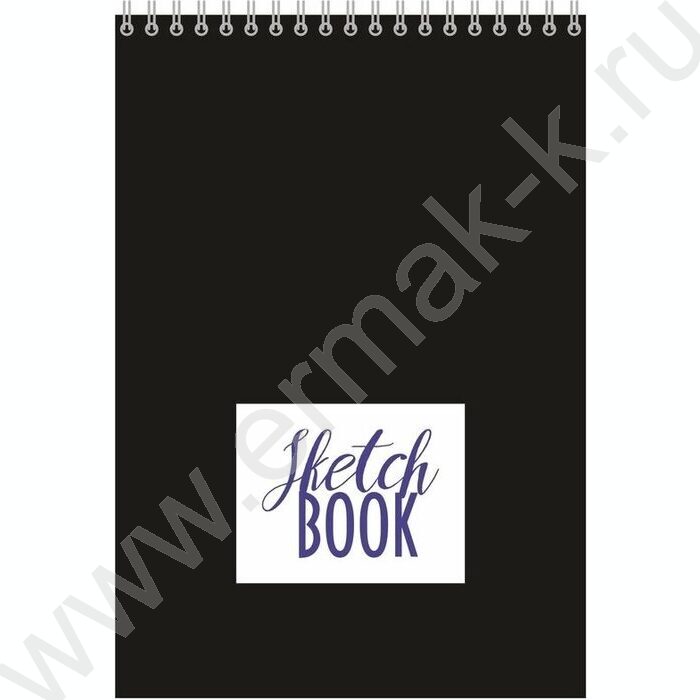 Скетчбук  40л А5 спираль сверху "Голография - Black" /гологр. лам., твердая подложка, 100г/кв.м NEW | Фото 1