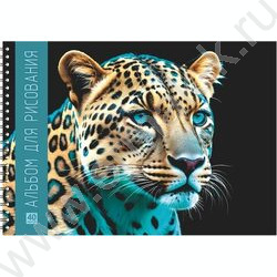 Альбом д/рисования-спираль 40л "Neon Animals - Гепард" /выборочный уф-лак NEW | Фото 1