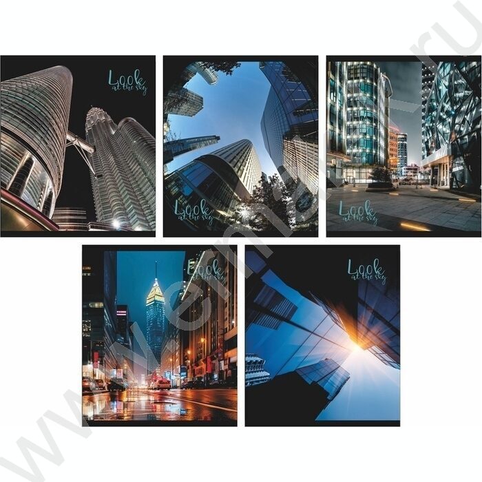 Тетрадь  48л клетка "Посмотри на небо" /мел.карт. /ассорти NEW | Фото 1