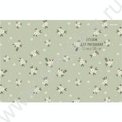 Альбом д/рисования-склейка 32л "Цветочный паттерн-13" NEW | Фото 1