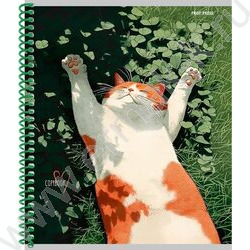 Тетрадь  96л клетка/спираль "Солнечные котики" ассорти NEW | Фото 3