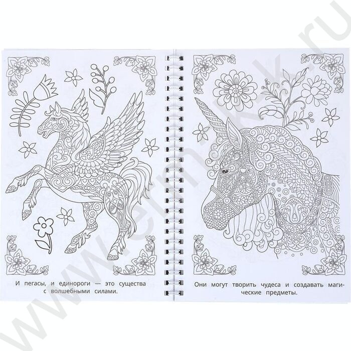 Раскраска антистресс.Единороги и их друзья NEW | Фото 5