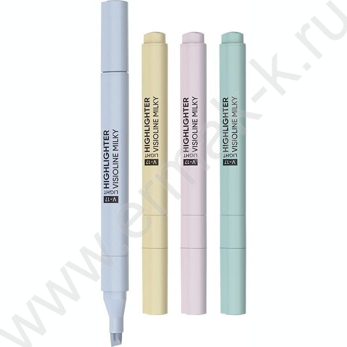 Текстовыделитель /ассорти/ 0,6-3мм косой Light Milky "Visioline V-17" /трехгранный корпус NEW | Фото 1