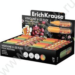 Текстовыделитель /ассорти/ 0,6-3,5мм косой Flex Folk Motives "Visioline V-23" с гибким наконечни NEW | Фото 2