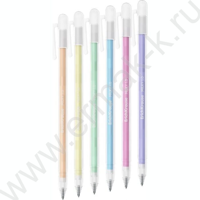Ручка гелевая /набор  6цв/ 1мм "Milky" /в пэт-боксе NEW | Фото 2