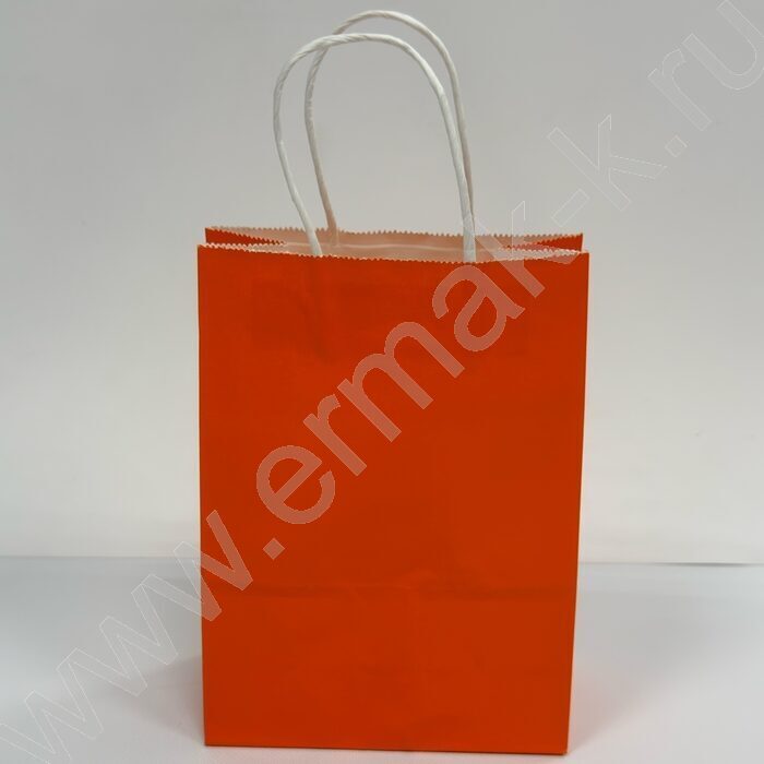Пакет крафт 27*21*11см. /120гр. /оранжевый | Фото 1