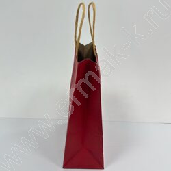 Пакет крафт 27*21*11см. /120гр. /бордовый | Фото 2