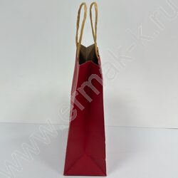 Пакет крафт 21*15*8см. /120гр. /бордовый | Фото 2